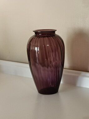NWT Anchor Hocking Tall Purple / Amethyst  Vase